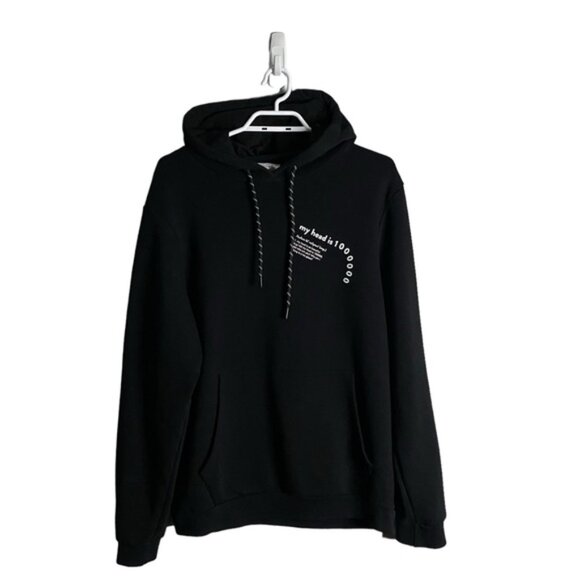 Turkish Dictionary x Fabrika Black Graphic Print Sweatshirt Hoodie - Picture 1 of 8